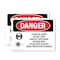 Signmission Radiation & Laser Sign, 7 in H x 10 in W, Vinyl Decal, Rectangle OS-2PACK-DS-D-710-L-1417 - alternate 1